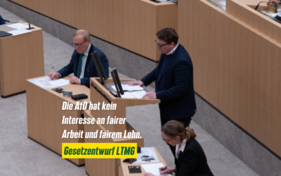 Erste Beratung zum Gesetzesentwurf der AfD zur Abschaffung des LTMG